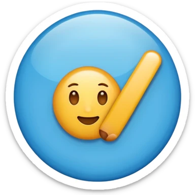 Mavi tık emoji sticker