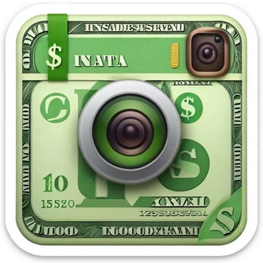 make a instagram logo with cash sticker