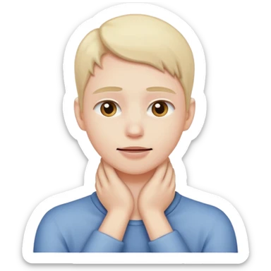 Person grabbing their neck  sticker