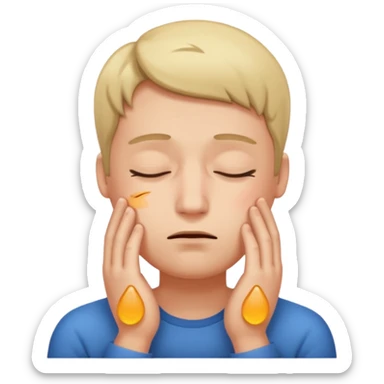 embarrassing closed eyes sticker