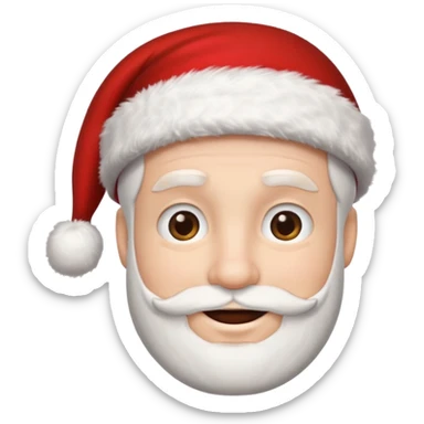 man with santa cap no beard  sticker