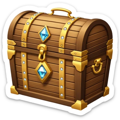 treasure chest with diamonds in it sticker