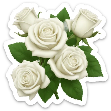 white roses sticker