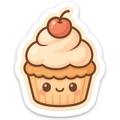 cupcake, chibi stickers style sticker