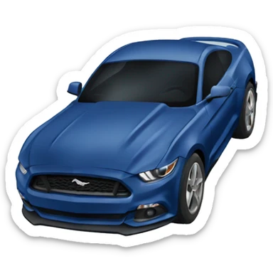 dark blue mustang sticker