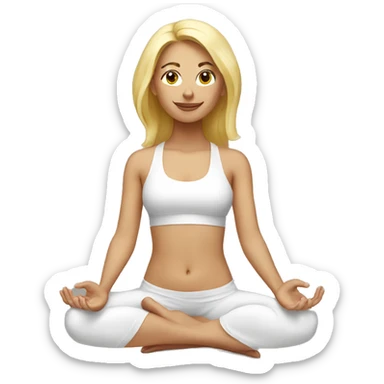 Yoga blonde sticker