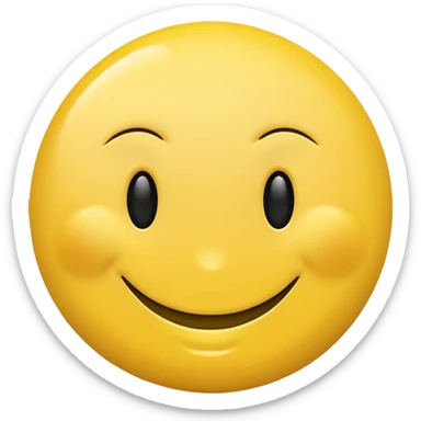 Kinda happy kinda sad bland smiley face looking like losing interest sticker