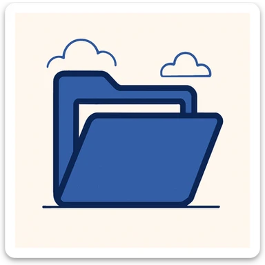 folder icon, modern flat style sticker