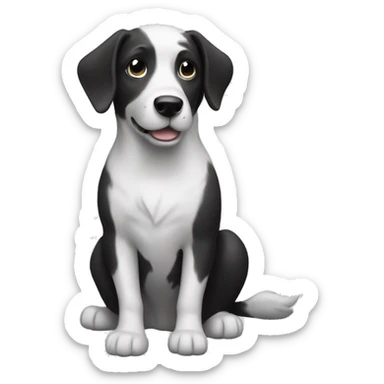 Dog Stamford black and white  sticker