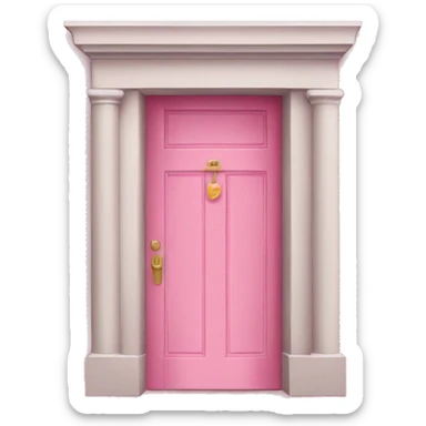 Pink door sticker