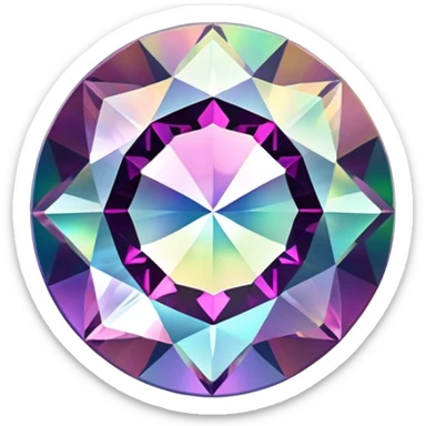 Round Mystic Topaz Gem sticker
