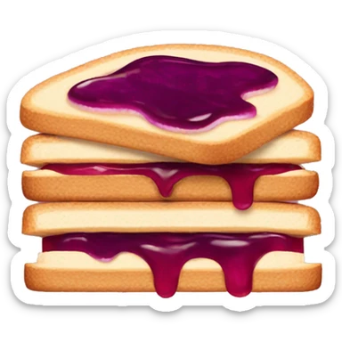Peanut butter and jelly sandwich sticker