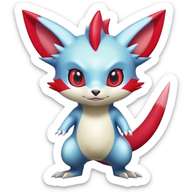 Cute Shiny Digimon-Sneasel-Zangoose-hybrid full body sticker