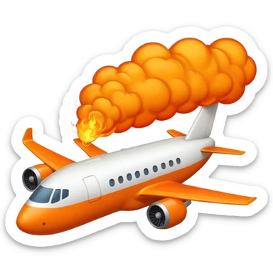Airplane fuel fire sticker