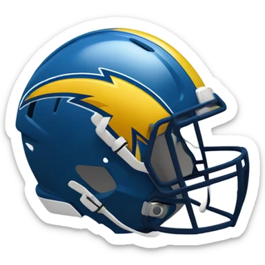 La chargers football helmet sticker