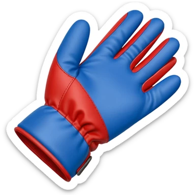 One Hand glove in blue (#00A3E0) and red (#F9423A)  sticker