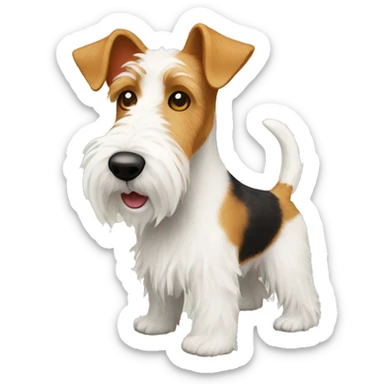 a wired haired fox terrier sticker