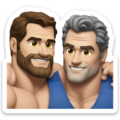  Henry cavill and henry cavill embrace bodybuilders realistic sticker
