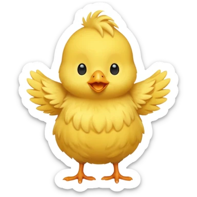 pollito saludando sticker