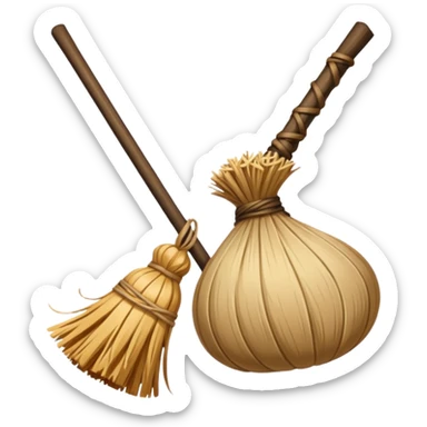 witch's broom sticker