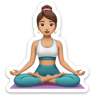 mexican female doing Yoga sticker