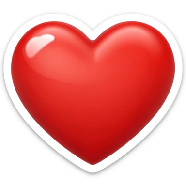 red beating heart symbolizing love sticker