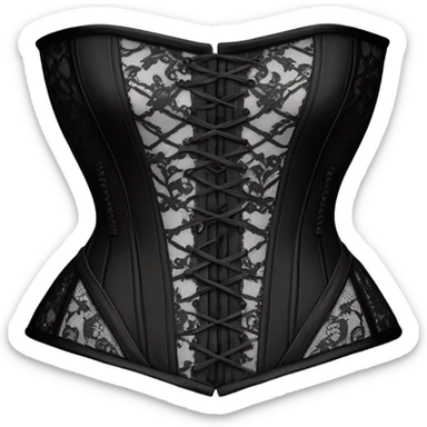 black lace corset sticker