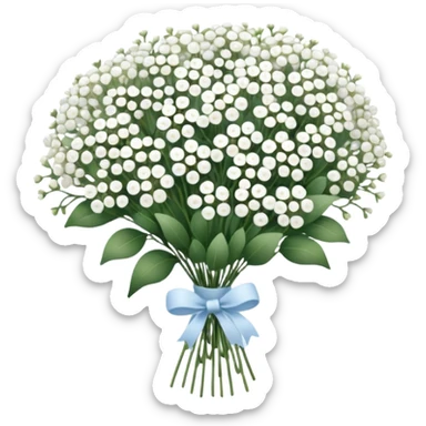 baby's breath bouquet sticker