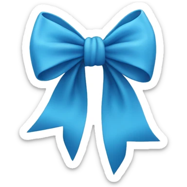 Blue bow  sticker