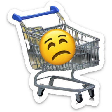 out of stock sign on a shopping cart sticker