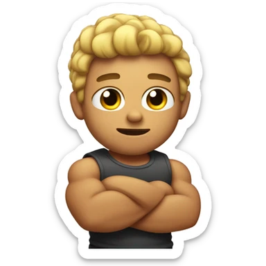 flexing biceps sticker