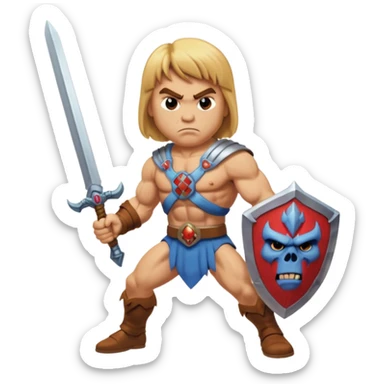 He-Man angry, with his sword sticker