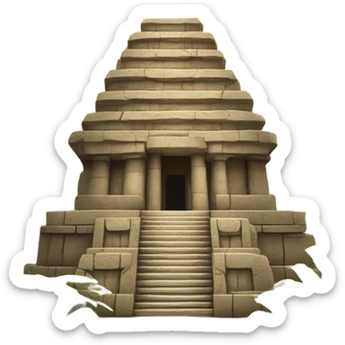 tulum temple mexico sticker