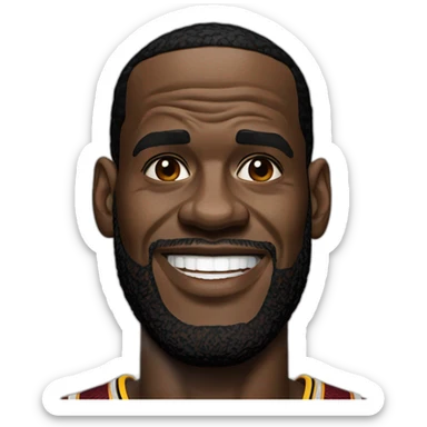 Realistic lebron james sticker