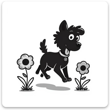 hand drawn doodle of a dog sticker