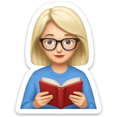 My mum in the library  sticker