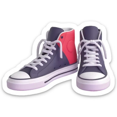 pair of retro sneakers sticker