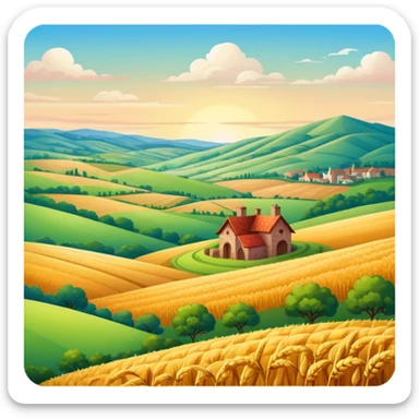 renaiisance spam meat countryside landscape  sticker