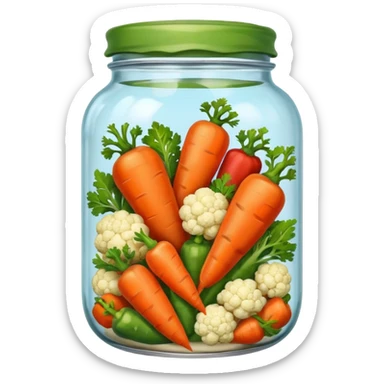 a mix jar of carrót, peppers and cauliflower






 sticker