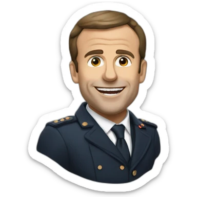 Macron qui tire la langue sticker