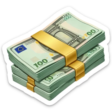 euro bills sticker