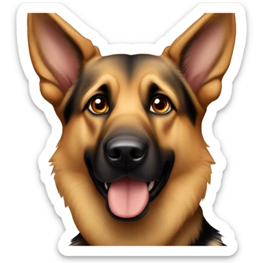 German Shepard dog with brown eyes  sticker