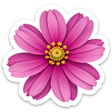 pink cosmos flower sticker