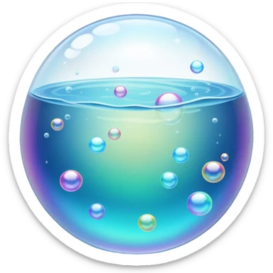 bubbles in water sticker