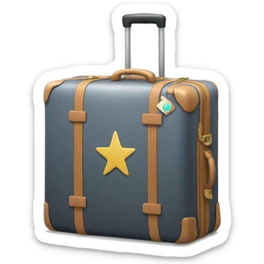 luggage with a star in the top right corner sticker