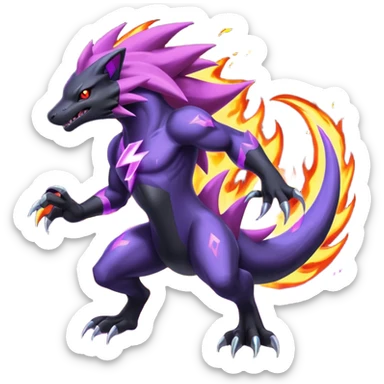  Shiny Zoroark-Salandit-Zekrom-fusion sticker
