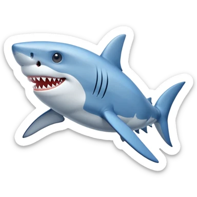 As un tiburón con zapatos  azules sticker