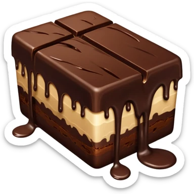 dark chocolate split sticker