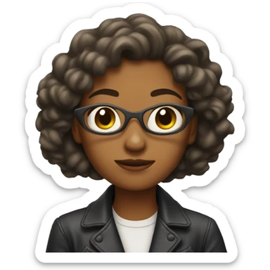 Cool woman crossing arms sticker