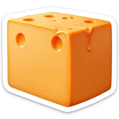 Block of cheddar cheese sticker